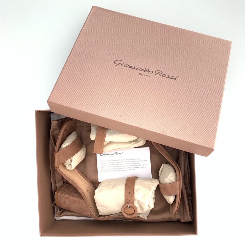 Gianvito Rossi Portofino Block Heel Sandals 36.5